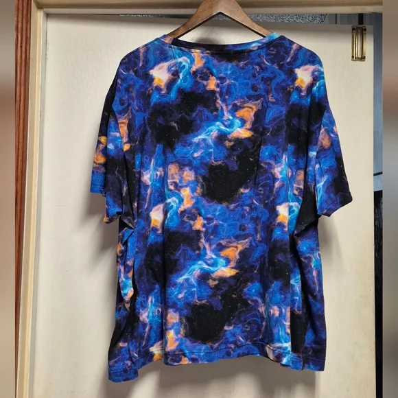 Robert Graham Blue and Orange Skull Graphic T-Shirt, 4XL - Picture 6 of 7